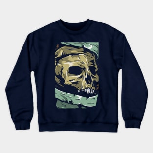 Khaki Skull Crewneck Sweatshirt